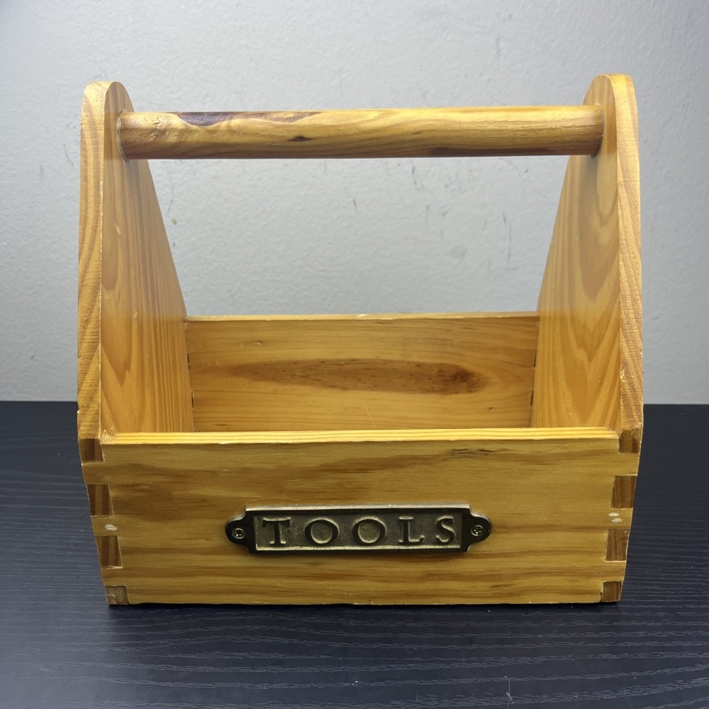 Teleflora Home Improvement Wooden Toolbox Planter Flower Arrangement Holder